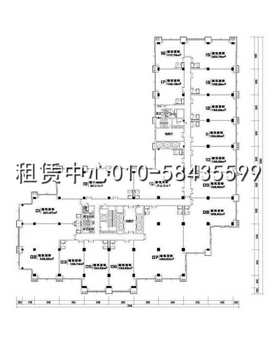 瑞辰国际中心标准层平面图